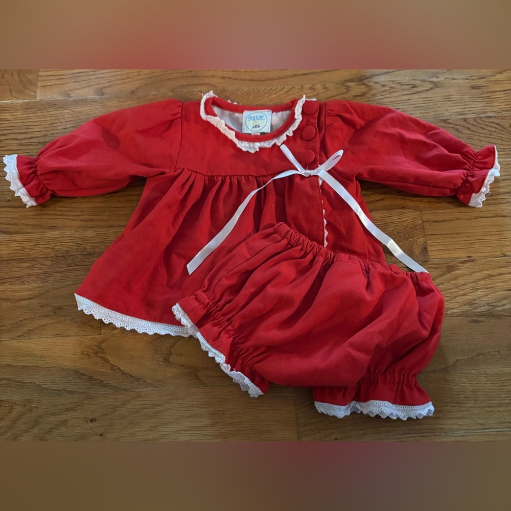 Sugar Dumplin’ Kids Dress w/bloomers, Size 3mos, EUC